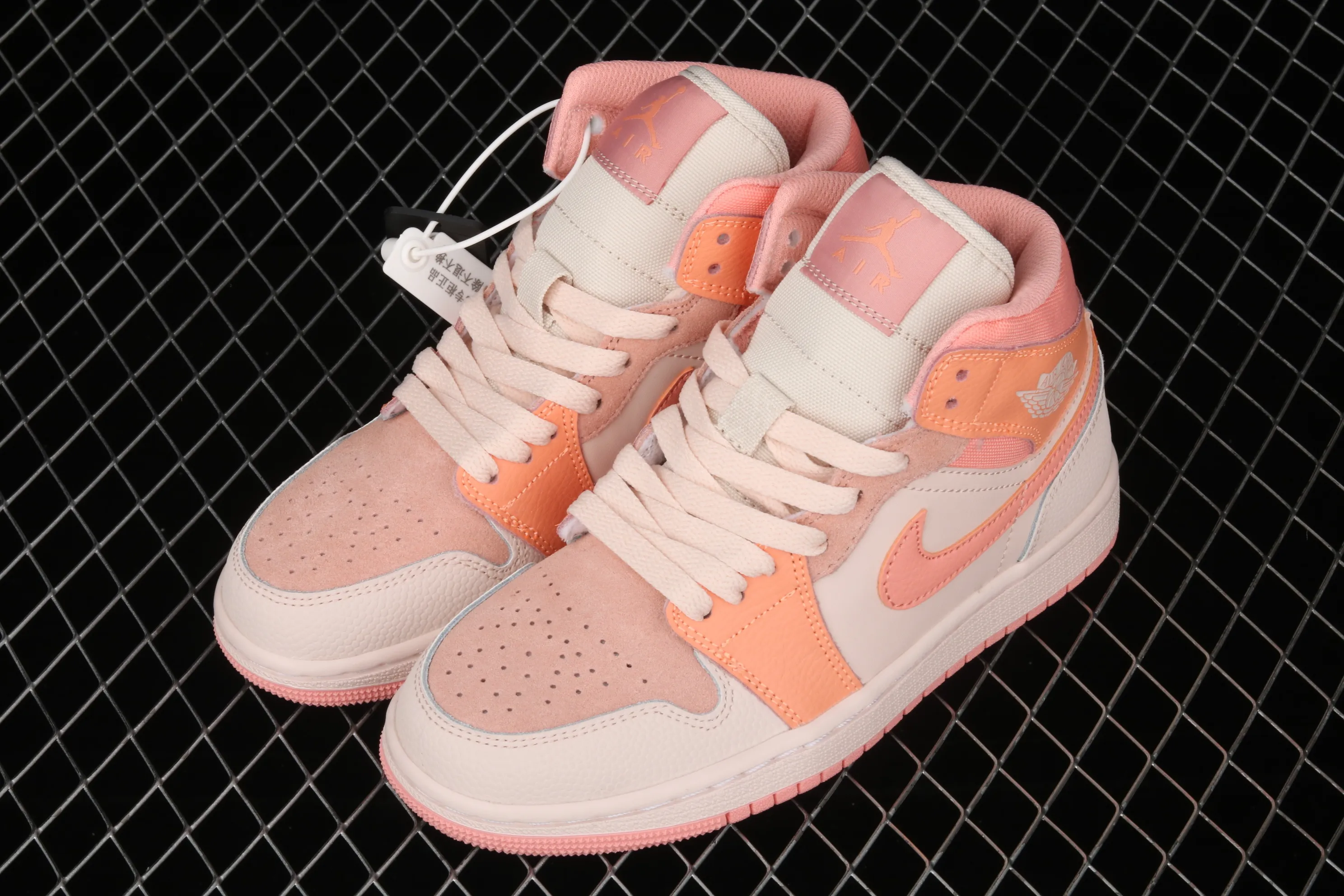 All Categories Air Jordan Jordan Series Basketball Shoes Air Jordan 1 Mid Air Jordan 1 Mid SE AJ1 Joe 1 China Orange Pink Splicing Mid-top Versatile Casual Sports Shoes DH4270-800